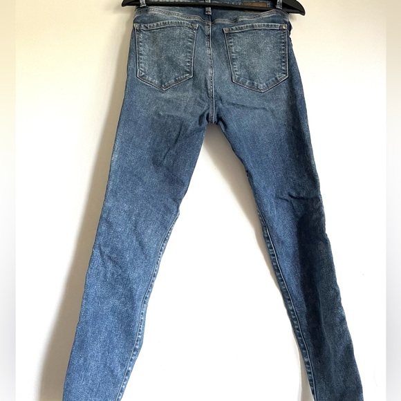 Mavi Tess Lace-Up Skinny Jeans High Rise Indigo Dark Eyelet 29 - Picture 6 of 12